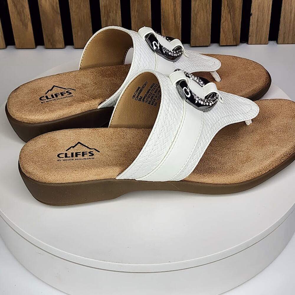 NEW - Cliffs Benedict Women’s Thong Comfort Sandals Casual Wedges - Size 10 - Picture 2 of 7